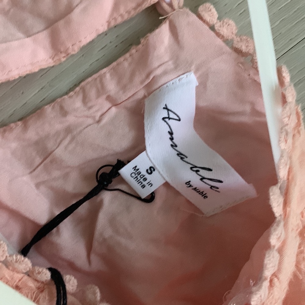 VICI Delilah Eyelet Cutout Maxi Dress Peach Pink Small S NWT boho romantic - Picture 12 of 16